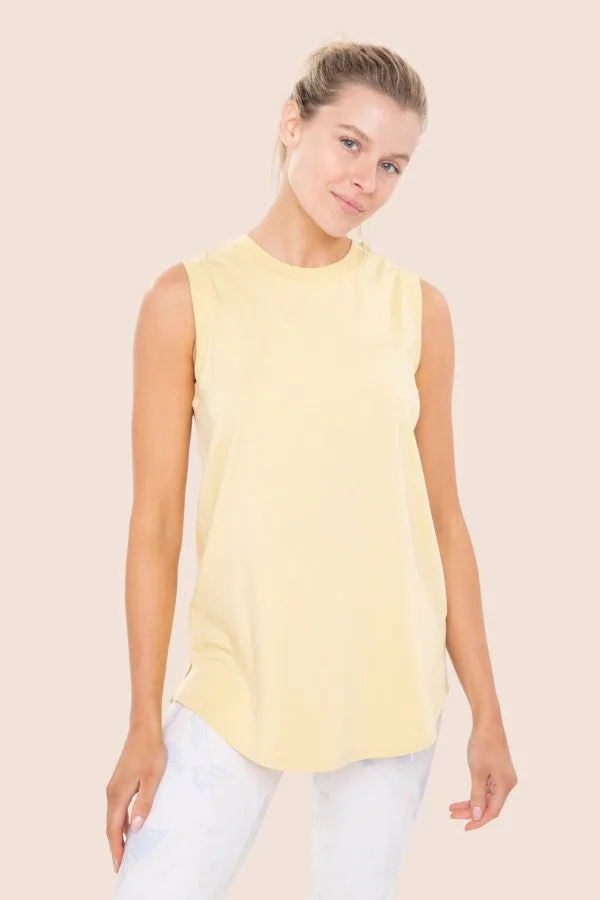 Time To Go Muscle Tank - Yellow