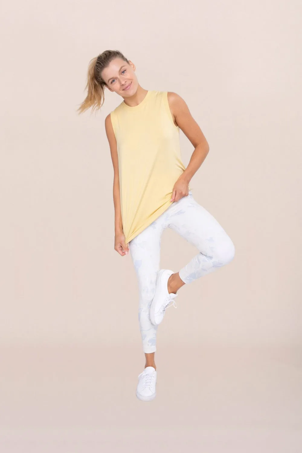 Time To Go Muscle Tank - Yellow