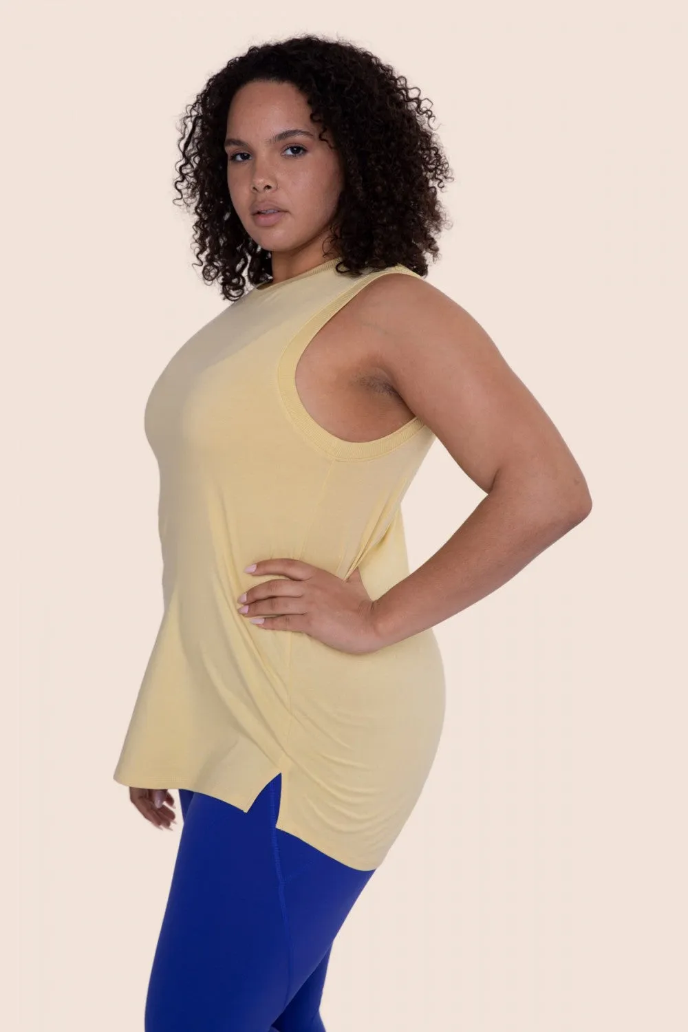 Time To Go Muscle Tank - Yellow