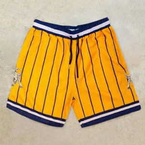 Trendy Striped Retro Street Mesh Shorts