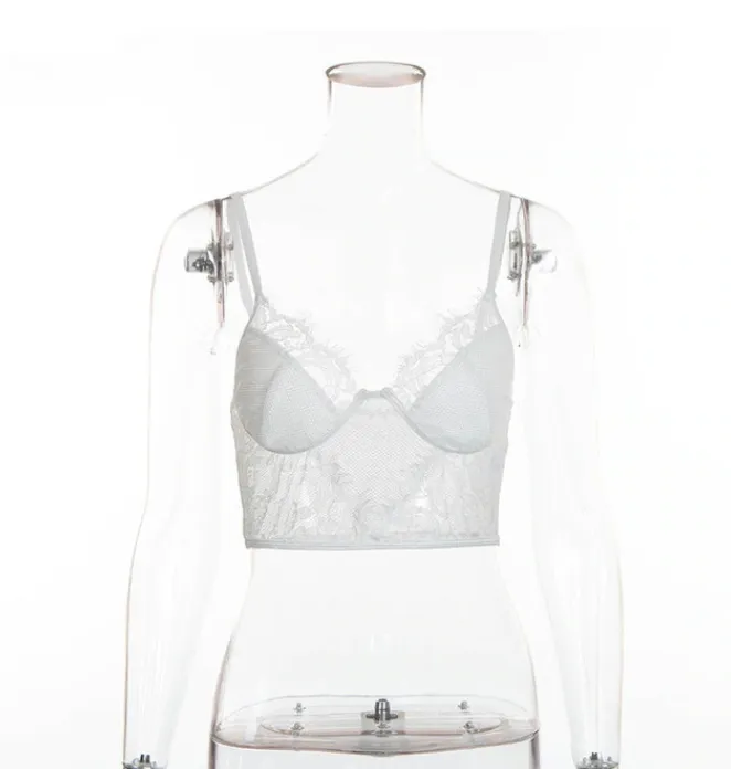 Women's Lace Floral Embroidery Tank Top