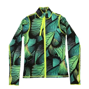 Women's Zip Long Sleeve Rash Guard - Wings