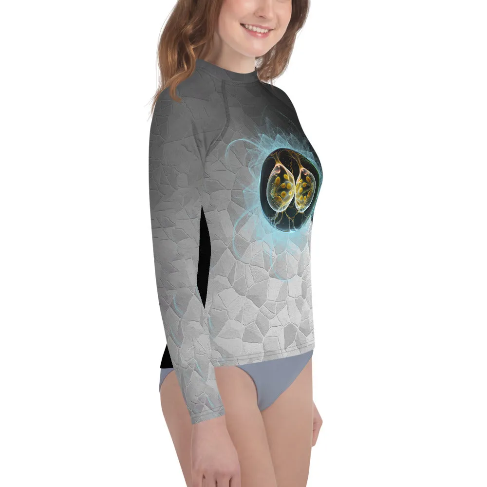 Youth Rash Guard Splitting Life